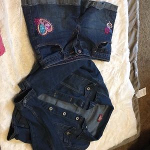 Arizona girls jean short and jacket bundle